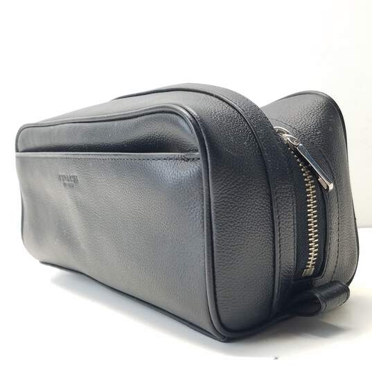COACH F58542 Black Leather Zip Around Travel Toiletry Kit image number 3