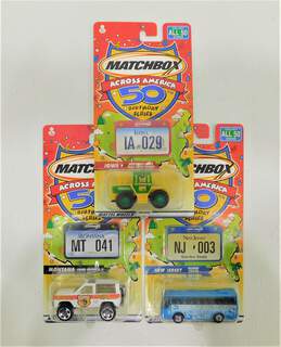 Lot of 3 Matchbox Across America 50th Birthday Series IA MT & NJ alternative image