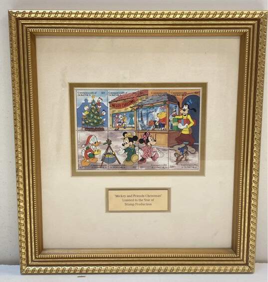 Lot of 2 Disney Mickey and Friends Christmas Stamps and Aristocats Lithograph image number 3