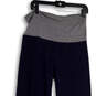 Womens Blue Flat Front Elastic Waist Straight Leg Yoga Pants Size Medium image number 4