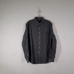 NWT Mens Regular Fit Collared Long Sleeve Button-Up Shirt Size Large