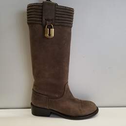 Marc By Marc Jacobs Brown Leather Knee Pull On Riding Boots Size 37.5 B