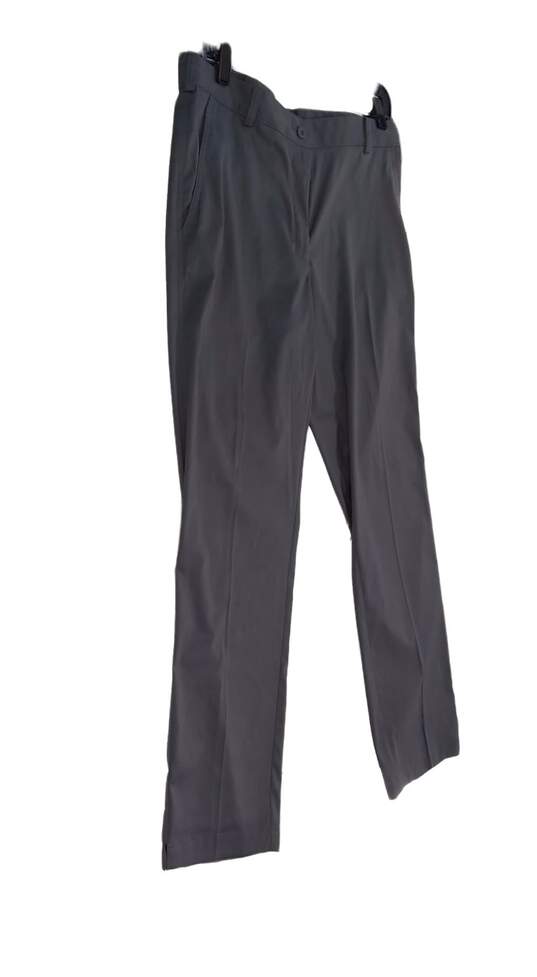 Mens Gray Flat Front Straight Leg Golf Formal Slacks Dress Pants image number 3