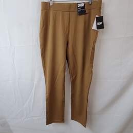 DKNY Stretch Tapered Leg Brown Pants Size L