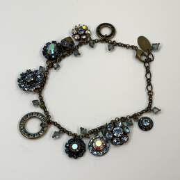 Designer Liz Palacios Silver-Tone Multicolor Stones Charm Bracelet alternative image