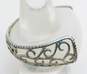 Sterling Silver Kabana Totem Earrings & White Jade Swirl Ring 15.5g image number 4