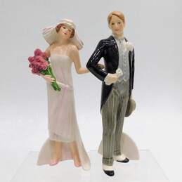 Vintage Goebel Her Treasured Day and Waiting for His Love Wedding Figurines