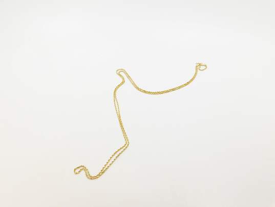 Elegant 14k Yellow Gold Rope Chain Necklace 8.6g image number 3