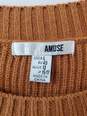 Amuse Society Orange Long Knitted Sweater Dress Size L image number 3
