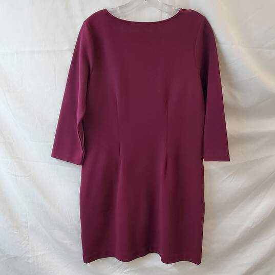 Boden Burgundy Ribbed Tunic Dress Size 8 image number 2