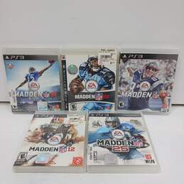 Lot of Five Assorted PlayStation 3 Madden Games