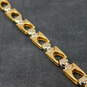 Kilt 18K White & Yellow Gold Puffed Unique Link Chain Bracelet 12.3g image number 5