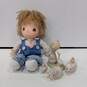Precious Moments Cloth Doll w/3 Precious Moments Figures image number 1