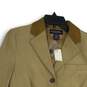 NWT Womens Tan Brown Notch Lapel Long Sleeve Three Button Blazer Size 6 image number 3