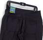 NWT Womens Black Mid Rise Pockets Straight Leg Capri Pants Size Medium image number 4