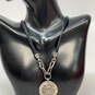 Designer Silpada 925 Sterling Silver Classic Filigree Disc Pendant Necklace image number 1