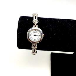 Designer Brighton PompeII Silver-Tone Round Face Heart Toggle Wristwatch