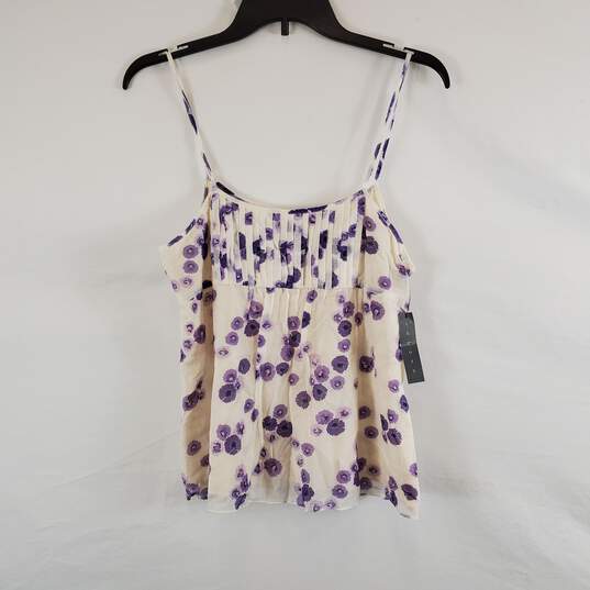 Theory Women's White/Lilac Top SZ M NWT image number 1