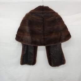 Northwestern Fur Shop Vintage Brown Mink Stole Wrap WM Size M alternative image