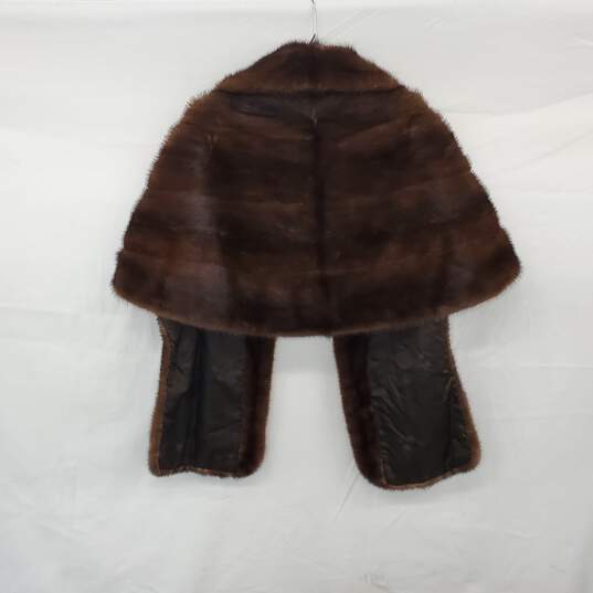 Northwestern Fur Shop Vintage Brown Mink Stole Wrap WM Size M image number 2