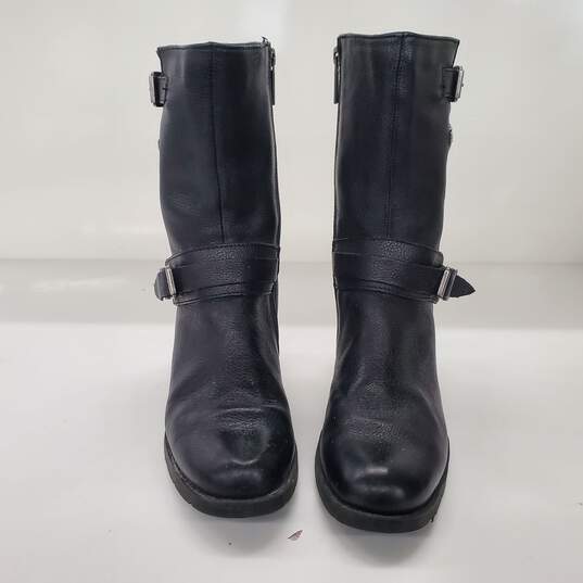 Harley-Davidson Women's Serita Black Leather Casual Zip Boots Size 8 image number 2