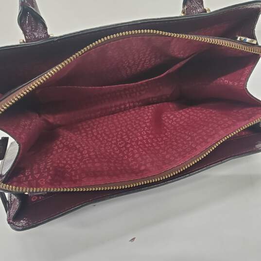 Kate Spade Lise Bixby Place Burgundy Patent Leather Satchel Handbag image number 7
