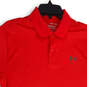 Mens Red Spread Collar Short Sleeve Golf Polo Shirt Size Small image number 3