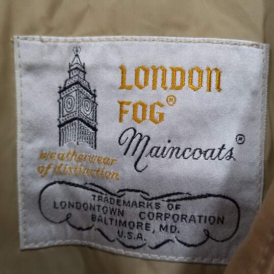 London Fog Mainstays Women's Tan Cotton Blend Trench Coat Size 16R image number 6