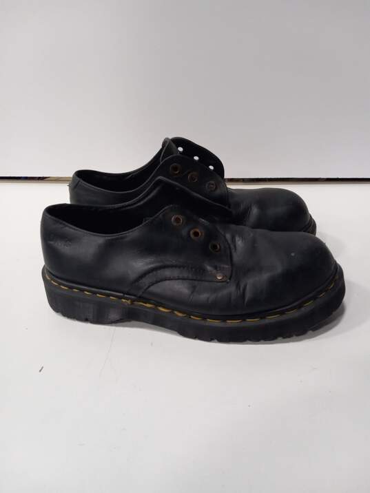 Dr. Martens Men's 8763 Black Leather Vintage Y2K Steel Toed Oxfords Size 9 image number 4