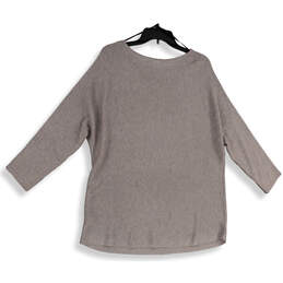 NWT Womens Gray Round Neck Long Sleeve Knitted Pullover Sweater Size Large alternative image