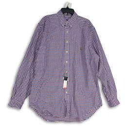NWT Ralph Lauren Mens Multicolor Plaid Spread Collar Button-Up Shirt Sz XL Tall