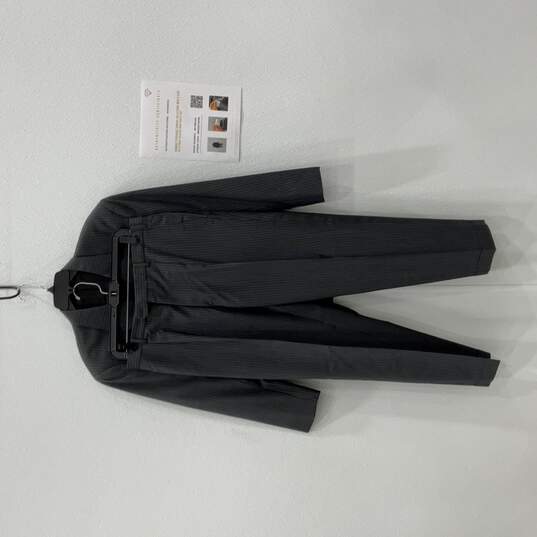 Authentic Armani Collezioni Mens Gray Striped Blazer & Pants Suit Set 42/C W/COA image number 1