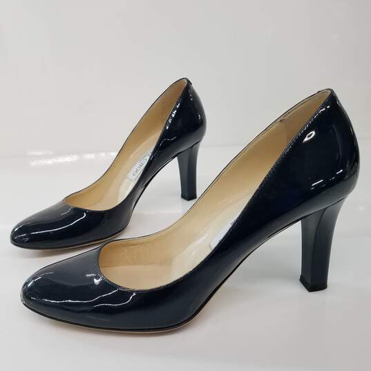 Jimmy Choo Navy Blue Patent Leather Pumps Women's Size 6.5 image number 4