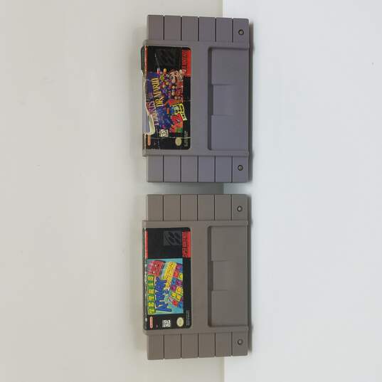2x Nintendo SNES Games Tetris Attack +Tetris & Dr Mario Cartridge ONLY-Untested image number 1