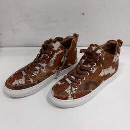 J./Slides NYC Women's Brown Cow Hide/Leather Sneakers Size 8.5M alternative image