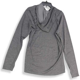 Womens Gray Long Sleeve Kangaroo Pocket Stretch Pullover Hoodie Size XL alternative image
