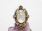 Dream Sterling Silver Bronze Mother Of Pearl Amethyst Ring 16.6g image number 2