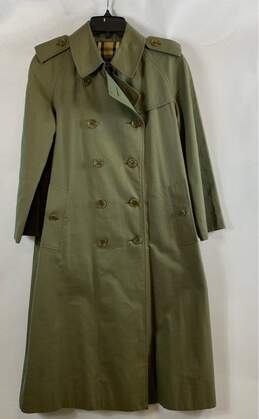 Burberrys' Women's Army Green Trench Coat- Sz 6P