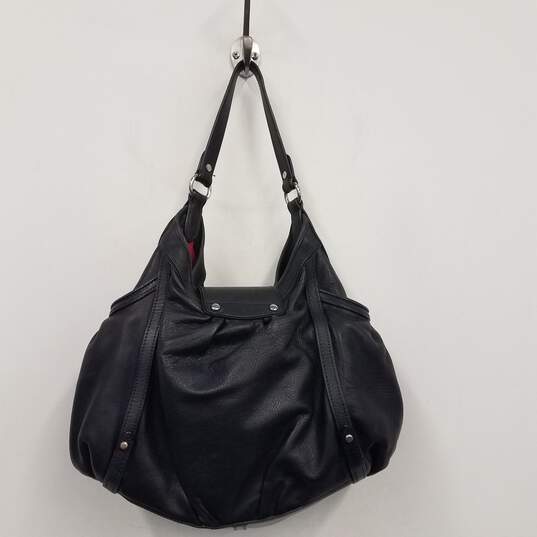 Lauren Ralph Lauren Pebble Leather Hobo Shoulder Bag Black image number 2