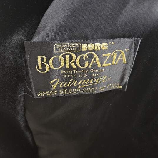 Borgazia Black Faux Fur Coat image number 3