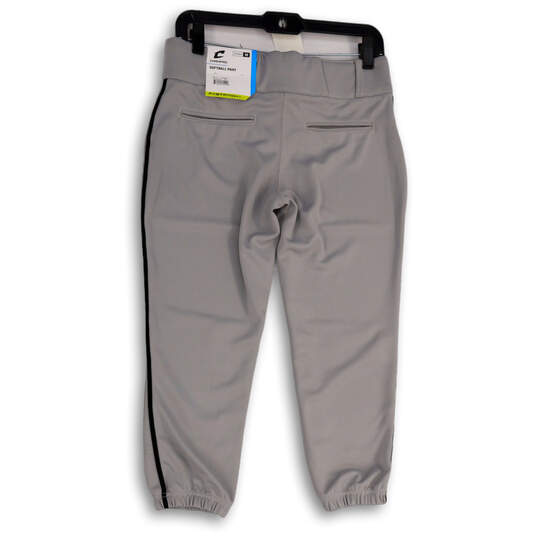 NWT Womens Gray Flat Front Pockets Regular Fit Softball Pants Size Medium image number 2