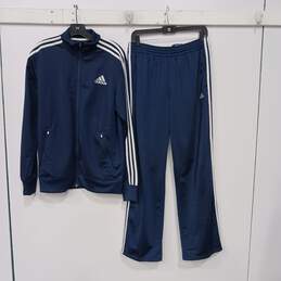Adidas Blue Striped Tracksuit Size Medium