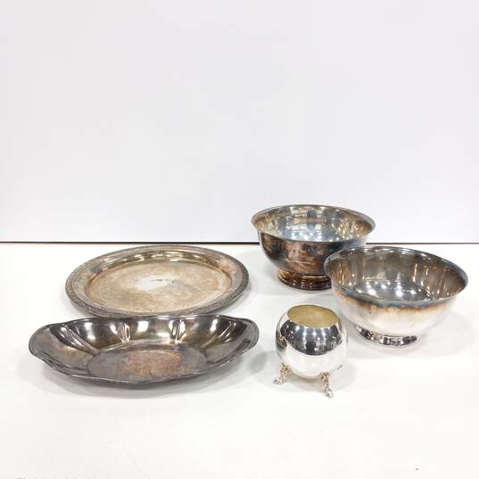 6 Pc. Silver Plate/ Bowl Lot image number 1