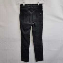 Rag & Bone high rise black corduroy skinny jeans with button fly 24 alternative image