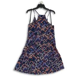 Womens Multicolor Sleeveless V-Neck Spaghetti Strap Fit & Flare Dress Size 14 alternative image