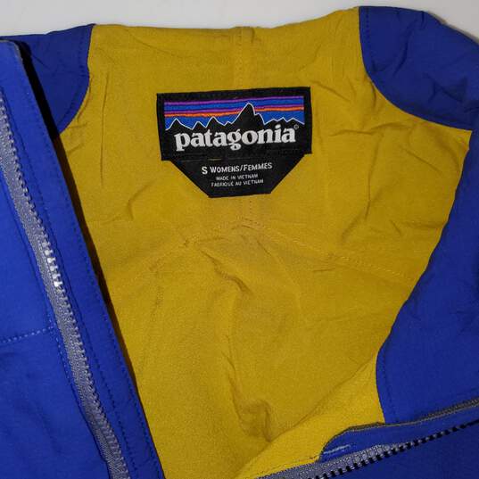 Patagonia Full Zip Blue & Yellow Jacket Women's Size S image number 3
