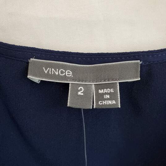 Vince. Navy Blue Short Sleeved Jumpsuit WM Size 2 NWT image number 3
