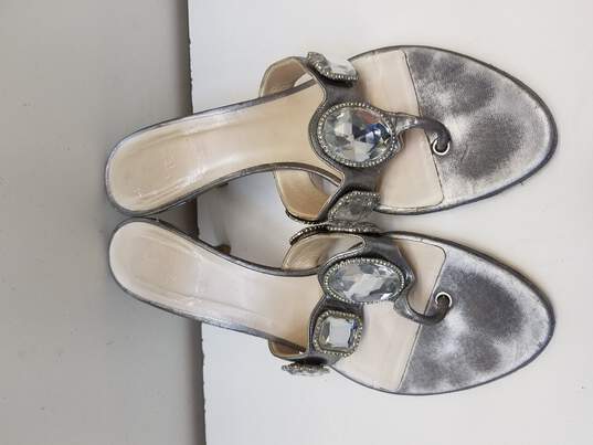Christian Dior Grey Slip On Sandal Size 7.5 (Authenticated) image number 6