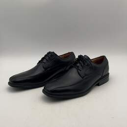 G. H. Bass & Co. Mens Black Low Top Square Toe Lace Up Oxford Dress Shoes Sz 13