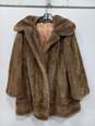 Women's Brown Tissaval for Country Pacer Lined Fur Coat Imported from France image number 1